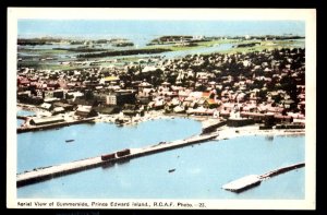 PEI Prince Edward Island SUMMERSIDE Aerial View R.C.A.F. Photo ~ WB PECO