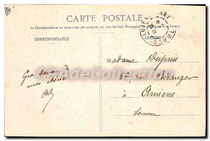 Postcard Old Main Entree Peronne From Quincunx