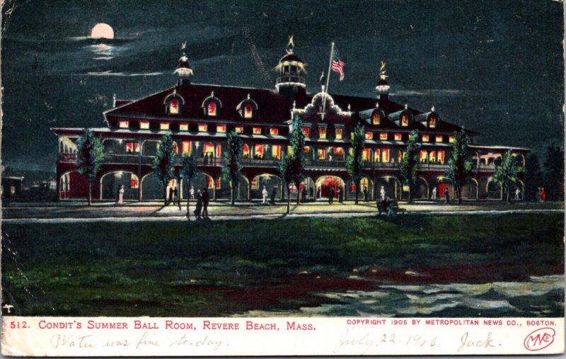 Postcard Confit's Summer Ballroom in Revere Beach, Massachusetts