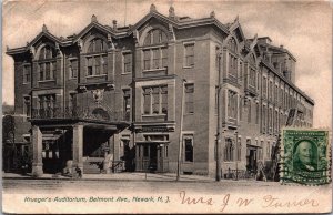 Krueger's Auditorium Belmont Avenue Newark New Jersey Vintage Postcard C053