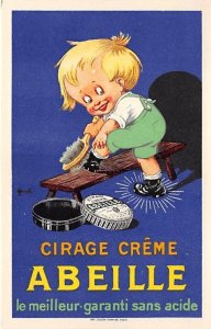 Cirage Cr??e Abeille Advertising Unused light internal crease in center of card