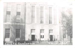 Vinita Oklahoma Court House? Post Office Real Photo Antique Postcard J63690