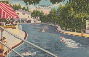 Michigan Mackinac Island Grand Hotel Swimming Pool Curteich