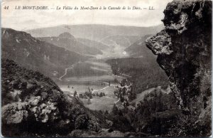 Postcard France Le Mont-Dore - Valley and Waterfall