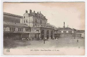 Gare Railroad Depot Dijon Ville France 1910s postcard