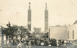 c1923 RPPC 46. Anniversary Exhibition Göteborg Sweden Minarets & Memorial Hall