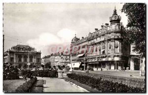 Montpellier Old Postcard Place de la Comedie (l & # 39oeuf)
