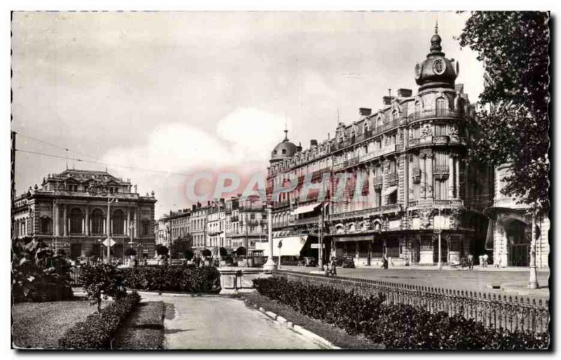 Montpellier Old Postcard Place de la Comedie (l & # 39oeuf)