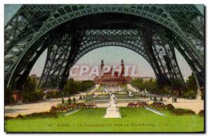 Paris Postcard Old Trocadero seen on the Eiffel Tower