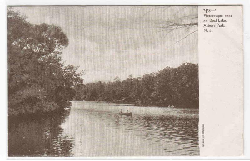 Deal Lake Asbury Park New Jersey 1910c postcard