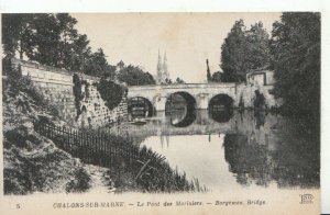 France Postcard - Chalons-Sur-Marne - Le Pont Des Mariniers - Bargemen 21202A