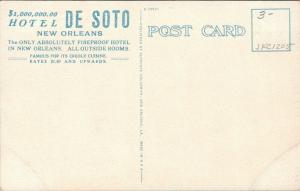 New Orleans LA~Hotel DeSoto Lounge~Victorian Lamps & Armchairs~$1.50 Up~1912 PC 