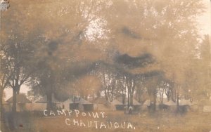 RPPC, c.'12, Chautaqua Grounds, Camp Point, IL, from Quincy IL, #8,Old Post Card