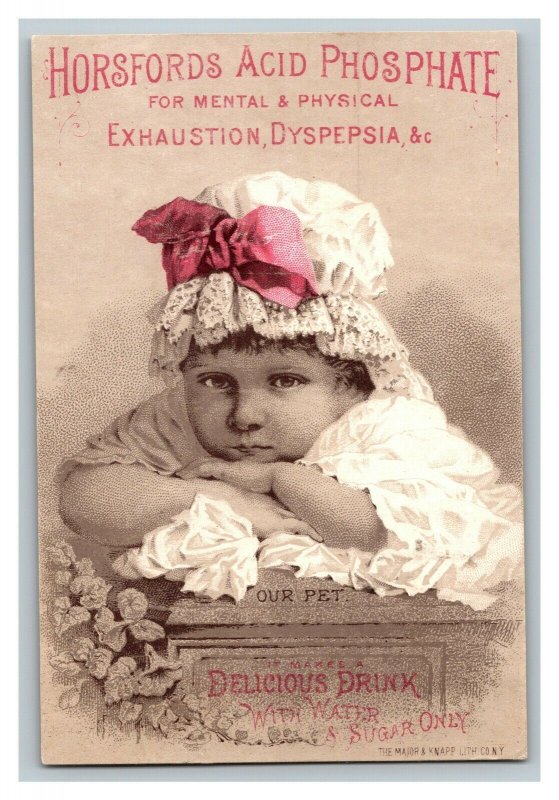 Vintage 1880's Victorian Trade Card Horsford's Acid Phosphate Quack Medicine