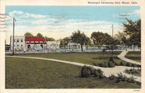 A8/ Miami Oklahoma Ok Postcard 1938 Municipal Swimming Pool