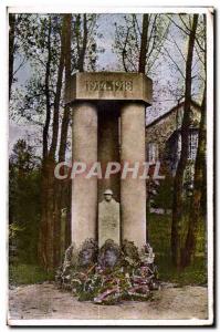 Old Postcard Camp curtain monument to the dead of the Great War (camp Interior)