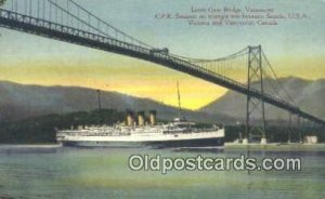 Lions Gate Bridge Vancouver, Vancouver, Canada 1940 close to perfect corners