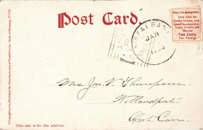 Postcard LA New Orleans Metairie Cemetery - St. Anns Ontario Cancel 1906 J3