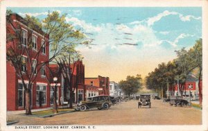 Camden South Carolina DeKalb Street Looking West Vintage Postcard AA61041