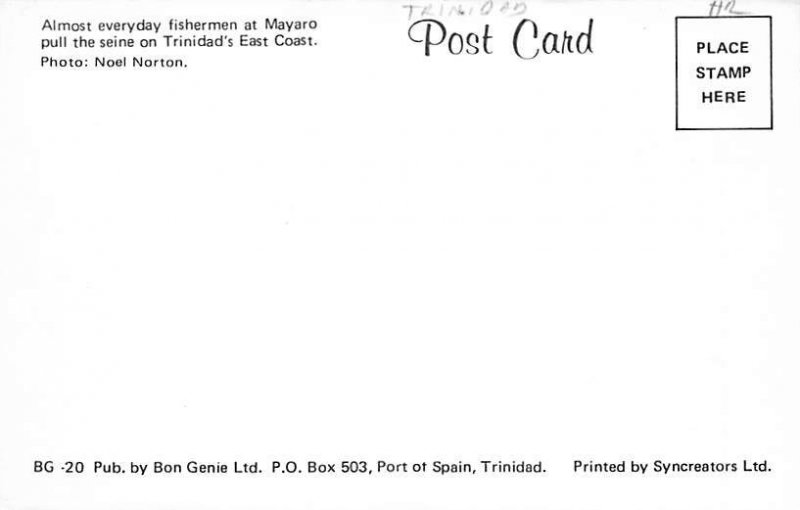 Seine Fishing Trinidad Postcard