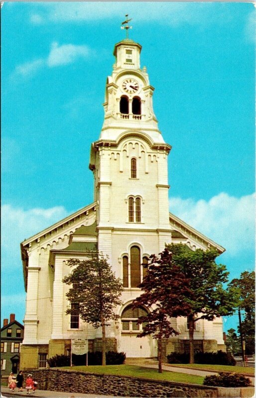 Historic Pawtucket Congregational Church Pawtucket Rhode Island Chrome Postcard 