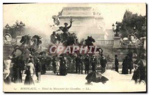 Old Postcard Bordeaux Girondins Monument detail