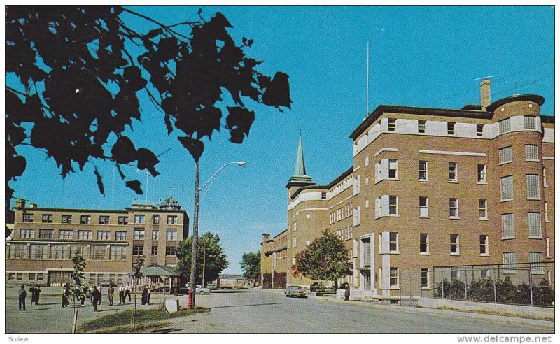 Street View, Exterior View of Business School and Navy School, Rimouski, Queb...