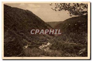 Old Postcard View of the bridge Eylac Route de St Martin Meanne the St Privat...