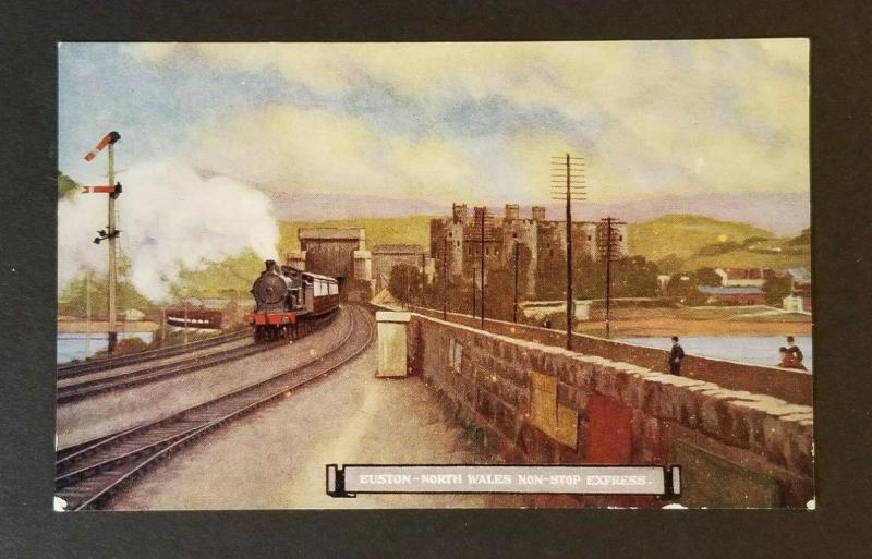 Mint Euston North Wales Non Stop Express British Railroad Illustrated Postcard