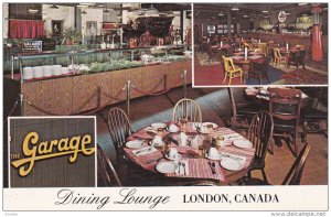 LONDON, Ontario, Canada; 3-Views, Dining Lounge, The Garage, 40-60s