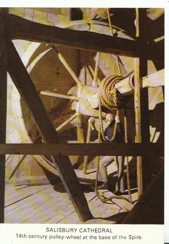 Wiltshire Postcard - Salisbury Cathedral - 14th Century Pulley-Wheel -Ref 18485A