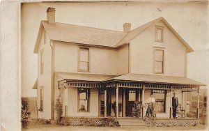 J56/ Strasburg Ohio RPPC Postcard c1910 Home Residence People 311