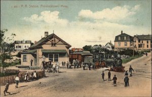Provincetown Cape Cod MA RR Train Station Depot c1910 Postcard