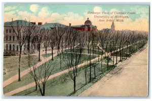 1910 Birdseye View Campus Front University Michigan Ann Arbor Michigan Postcard