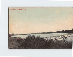 Postcard Mill Dam Burlington Wisconsin USA