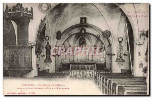 Domremy Old Postcard Interior of & # 39eglise where Jeanne d & # 39arc was ba...