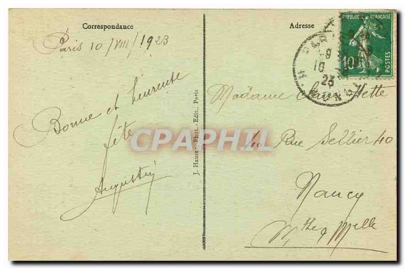 Old Postcard Paris Pantheon