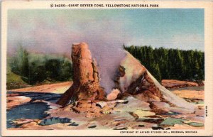 Yosemite National Park Giant Geyser Cone Curteich