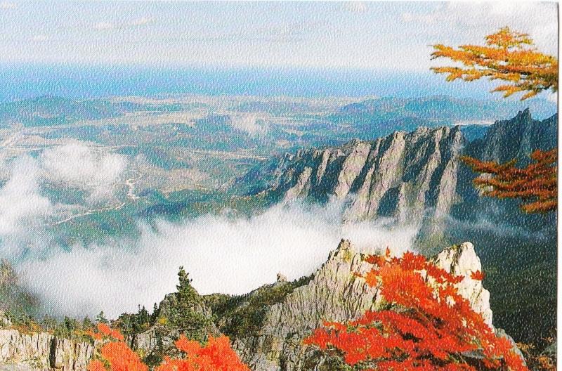 North Korea, Nordkorea, Herbst im Gebirge Kumgang, unused Postcard