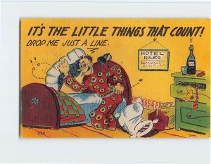 Postcard It's The Little Things That Count! Drop Me Just A Line, Comic Art Print