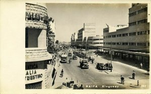 israel palestine, HAIFA, Kingsway, Car Truck (1930s) Palphot 282 RPPC Postcard