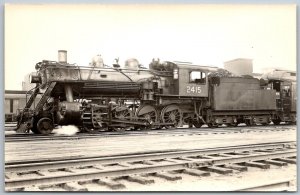 Railroad Train Engine #2415 And Tender  1940s RPPC Real Photo Postcard