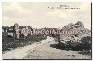 Postcard From Old Carnac Menhirs Kermario