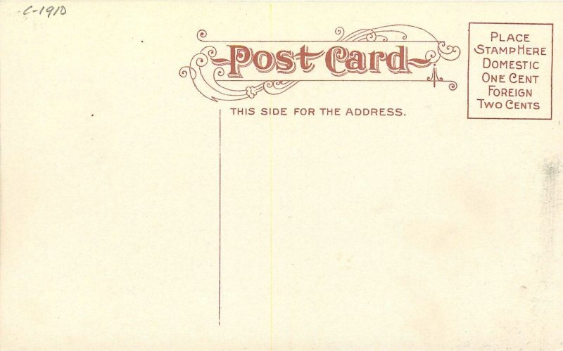 Postcard C-1910 Lincoln  Nebraska O Street trolley railroad Tracks #5619 24-6572