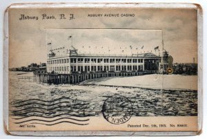 Asbury Park New Jersey Asbury Avenue Casino Vintage Postcard AA21212