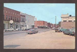 ATTICA OHIO DOWNTOWN MAIN STREET SCENE OLD CARS STORES VINTAGE POSTCARD