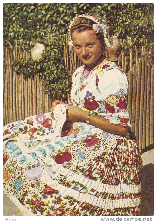 KALOCSA, Hungary, 1950-1970's; Traditional Costume Of Kalocsa