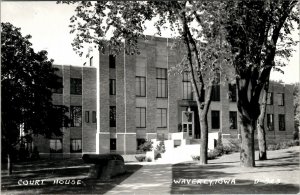 Waverly Iowa Courthouse RPPC Bremer County LL Cook Postcard V17