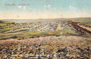 Rawlins Wyoming Birdseye View Of City Antique Postcard K51046