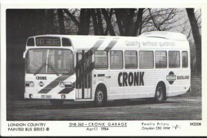 Road Transport Postcard - Buses - SNB 363 - Cronk Garage - April 1984 - Ref 2408